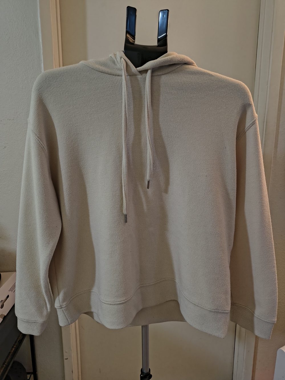 Size Small Zara Cream Hooded Knit Sweatshirt